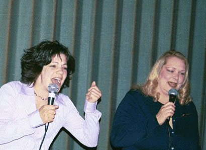 Stacy and Linda sing I Will Survive by Gloria Gaynor